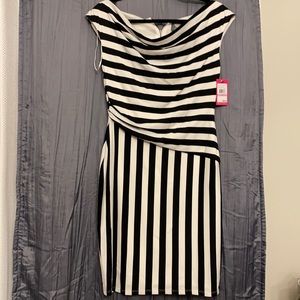 Vince camuto black and white dress